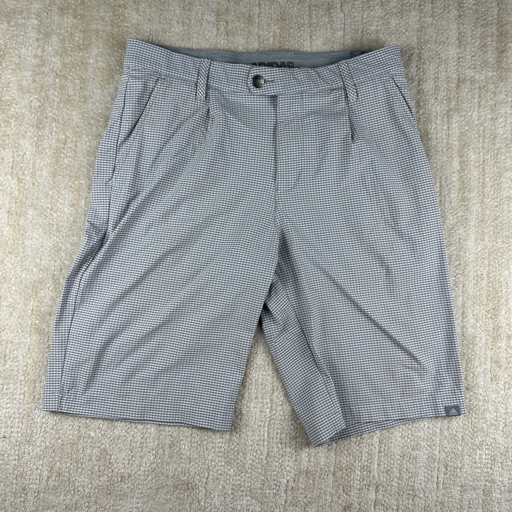 Adidas Mens Ultimate‎ 365 Golf Short Mens 30 Gray Plaid 4 Pocket Classic Style